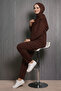 Buckle Detailed Double Suit N5424 Brown - 2