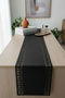 Ekol Series Faux Leather Runner & Console / 25X130Cm - Black