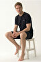 Pure Comfort Cotton Men's Shorts Set Black - 3