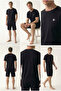 Pure Comfort Cotton Men's Shorts Set Black - 5