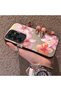 Samsung Galaxy S25 Ultra Compatible Floral Pattern Matte Glossy Surface Impact Protection Colorful Silver Case - 3