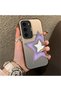 Samsung Galaxy S23 Compatible Star Pattern Matte Glossy Surface Impact Protection Colorful Silver Case - 4