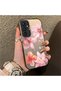 Samsung Galaxy S23 Fe Compatible Flower Pattern Matte Glossy Surface Impact Protection Colorful Silver Case
