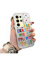 Samsung Galaxy S24 Ultra Compatible Matte Glossy Surface Impact Protection Colorful Silver Case Graffiti - 2