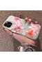 iPhone 15 Pro Max Compatible Floral Pattern Matte Glossy Surface Impact Protection Colorful Silver Case - 4