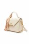 Faux Leather Scarf-Detail Shoulder & Clutch Bag - 4