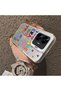 Realme C55 Compatible Matte Glossy Surface Impact Protection Colorful Silver Case Graffiti - 4