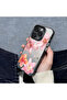 حافظة متوافقة مع هاتف iPhone 12 ذات نمط زهور وسطح لامع غير لامع وحماية من الصدمات باللون الفضي - 6