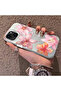 iPhone 14 Plus/15 Plus Compatible Floral Pattern Matte Glossy Surface Impact Protection Colorful Silver Case - 4
