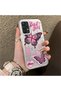 Samsung Galaxy A32 Compatible Colorful Silver Matte Glossy Surface Impact Protection Case with Butterfly Pattern - 4