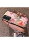 Samsung Galaxy A54 Compatible Flower Pattern Matte Glossy Surface Impact Protection Colorful Silver Case - 3