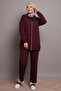 Zippered Double Suit N1011 Claret Red - 4