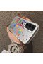 Samsung Galaxy A55 Compatible Matte Glossy Surface Impact Protection Colorful Silver Case Graffiti - 4
