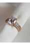 Xuping Steel Ring Rose Gold with Zircon Stone Original Quality Stainless