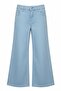 Girl's Button Closure Double Flap Pocket Denim Jacket T-Shirt Adjustable Waist Denim Pants Set - 4