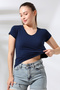 Women's V-Neck Short Sleeve T-shirt 101by010006