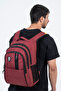 Multi-Compartment Ergonomic Backpack Water Repellent Unisex School, Daily and Travel Bag Red - 4