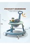 Petalia Pro 2 in 1 Baby Walker for Kids with Parental Push Handle 5 Height Adjustable 6-18 Months - 3
