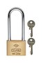 Yuma Standard Hasp Lock Long Body Brass Yellow 40 mm 1 Pack (6 Pieces) - 3