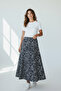 Women's Elastic Waist Patterned Piecewise Fish Skirt
