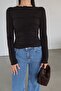 Gathered Front Long Sleeve Blouse - 3