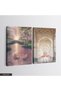 Flamingo Swan Lake 2 Piece Canvas - Canvas Painting - 2