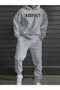 Men's Bottom Top Set Resbeck Printed Design Hooded Sweatshirt