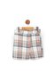 Girl's Plaid Patterned Shorts with Skirt, Collared Sweatshirt, Ages 6-7-8-9-10, 2-Piece Top and Bottom Set - 3