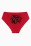 Women's Red High Waist Slogan Slip Panties Special for Lovers