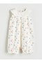 LCW baby Ecru Baby Collar Floral Baby Girl Romper