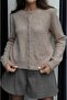 Beige Manche Gold Buttoned Cardigan - 2