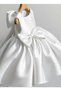 Girl's Satin Dress with Bow – Stylish Princess Model Special Occasion Evening Dress - 3
