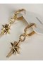 Steel Earrings with Gold Stone Tail Star Model Stainless Swinging Model - 3