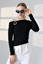 Madonna Collar Sandy Blouse with Gold Accessories