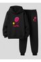 Sweatshirt - Tracksuit Set Kids (Hooded) Pink Tennis B Printed 3 Thread Raised