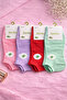4 Pieces of Women's Colorful Bamboo Socks - 4
