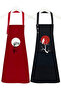 Kitchen Apron Set of 2, Stain Resistant, Water Repellent Fabric, Colorfast Print, Sun Nature Bird Pattern, Double Apron - 3
