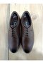 Men's Transitional Classic Shoes Genuine Inner and Outer Leather Rubber Sole Lace-Up Flat Sole Brown Color - 8