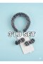 Plush Crown and Plush 2-Piece Hair Clip Set - 3 Piece Hair Accessory - 4