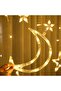 3.5M Ramadan Light For Home Decoration Star And Moon Shaped Led Curtain Light - 3