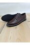 Men's Transitional Classic Shoes Genuine Inner and Outer Leather Rubber Sole Lace-Up Flat Sole Brown Color - 7