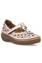 Vingii Genuine Leather Women's Ballet Shoes Beige - 2