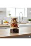 Wooden Bamboo 3-Piece Round Glass Storage Container - Presentation Container - Vacuum Bamboo Wooden Lid