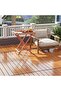 OneDcor Pack of 10 Wooden Decking Tiles - Interlocking Wood Flooring For Garden Pathways, Patios - 4
