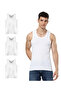 3-Pack Premium 100% Cotton Super Combed Men's Vest Tank Top Seamless Soft Breathable - 6