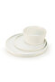 WOLA 12-Piece Dinner Set, White Stoneware Includes Dinner Plates, Side Plates & Bowls - 5