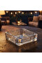 Soda-Lime Glass 4 Inch Square Glass Ashtray Transparent - 6