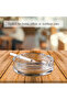 Soda-Lime Glass 4 Inch Round Glass Ashtray Transparent - 4