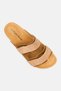 Men Slip On Two Strap Cork Sandal, Brown - 4