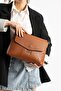 Women's Genuine Leather Crossbody Bag Pl028-D Taba
